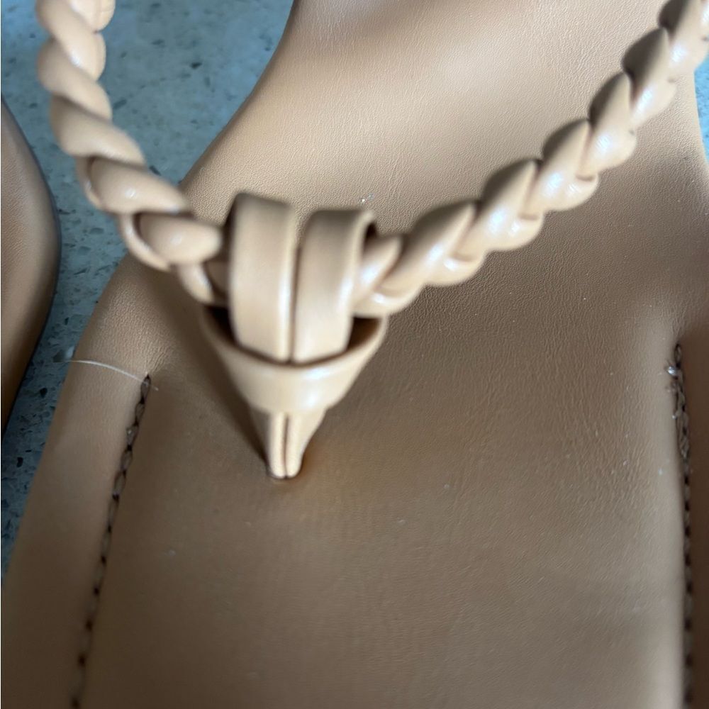 Tan Braided Strap Sandals by ASOS NWT - Picture 3 of 8